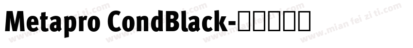 Metapro CondBlack字体转换